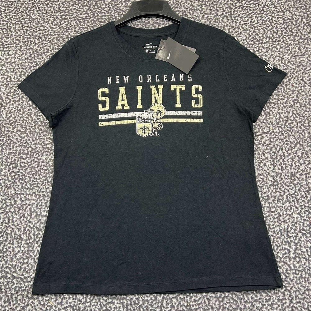 Nike Shirt Women Medium New Orleans Saints Short Sleeve Crew Neck Cotton New M